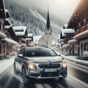 Silver Citroen in Snow | Citroen Bristol | Chandler Motor Company